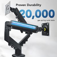 Bras de moniteur double assisté par ressort rentable 17 "-32" support de support de moniteur double à montage VESA pour ordinateur