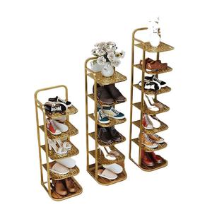 Étagère à chaussures minimaliste multi-niveaux, gain de place pour l'entrée, la maison, le dortoir, les chaussures de sport, anti-moisissure, design en fer forgé - Product Image 5