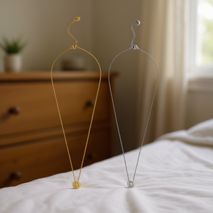 Collar con Colgante de Letra D de Acero Inoxidable Angelina, Chapado en Oro, Estilo Minimalista para Uso Diario, Cadena de Serpiente, Unisex - Product Image 2