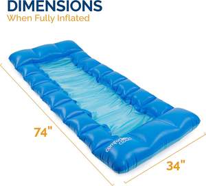 Colchoneta Flotante Inflable de PVC para Piscina con Asiento de Malla Refrigerante y Válvula Hyper-Flate |   Comfort Cloud Water Lounge para Adultos - Product Image 6