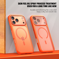 Coque givrée rigide translucide magnétique pour iPhone 17 Pro Max avec protection d'objectif mate, pare-chocs antichoc pour 17 Pro Air