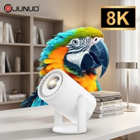 Projecteur LCD Pico Mini JUNUO TURN1 Android 14 Wi-Fi 200 Lumens 720P 4K Home Cinéma Courte Portée Haut-parleurs Intégrés Portable