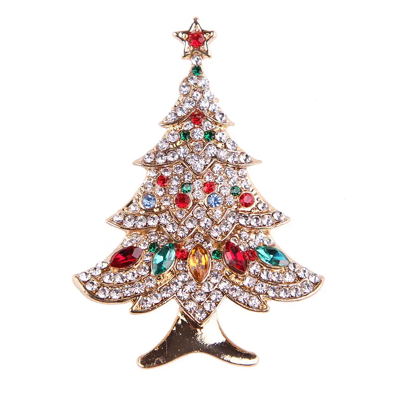 European and American new fashion Christmas brooch Christmas tree shoes old Elk Garland snowflake Bell pin female