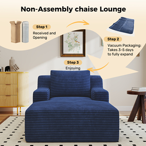 Sofá Cama Individual Extra Grande Reclinable de Terciopelo, Envasado al Vacío, Sin Ensamblaje, para Dormitorio, Sala de Estar y Uso en Exteriores - Product Image 4