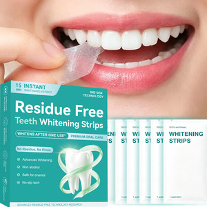 Bandes blanchissantes pour les dents sans résidus, blanchiment instantané en 15 minutes, sans rinçage, sans résidus, sans danger pour l'émail - Product Image 1