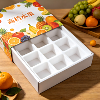 Emballage personnalisé en PP transparent pour fruits frais et coffret cadeau durable avec poignée, impression UV pour la vente en gros et au détail