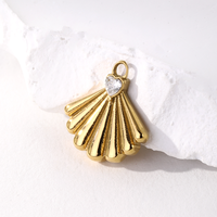 Étanche À L'eau En Acier Inoxydable Minuscule Shell Charme Or Coquille De Mer Pendentif pour Bracelet Boucle D'oreille Collier Composant