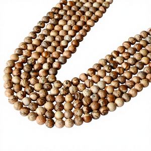 Exportateur en gros indien Anshul Impex RB-PICT-4 Perles rondes en jaspe lisse de 4 mm pour la fabrication et la création de bijoux - Product Image 1