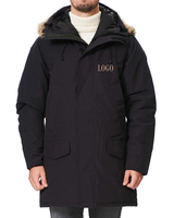 Veste d'hiver chaude imperméable en nylon avec fermeture éclair, parka de designer pour l'extérieur, veste matelassée personnalisée, coupe-vent, manteaux pour hommes, grande taille
