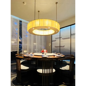 Nouveau Lustre de Restaurant de Style Chinois Rond E27 60CM 80CM 100CM avec Interrupteur pour Salon, Villa, Hôtel, Chambre Privée - Product Image 5