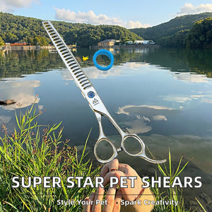 Super Star 7.5 Inch Chunky Pet Grooming <b>Shears</b> Eco-Friendly SUS 440C Best Partner for <b>Dog</b> Grooming Scissors - Product Image 2