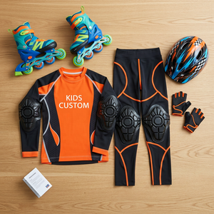 Offre Spéciale : Ensemble Maillot et Patins à Roulettes Personnalisés pour Enfants – Manches Longues avec Casque, Genouillères et Coudières pour le Patinage et le Cyclisme en Extérieur - Product Image 4