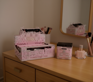 Scatola Portacosmetici Rosa JH300-18 con Cassetti, Organizzatore per Trucchi in Plastica 6-10L, Stile Carino - Product Image 2