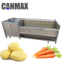 Brosse commerciale rouleau nettoyant horizontal fruits légumes fruits Taro radis carotte pomme de terre gingembre lavage Machine à éplucher