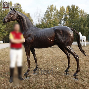 Nhà cung cấp chuyên nghiệp đúc Kích thước cuộc sống <span class=keywords><strong>Antique</strong></span> Bronze đứng ngựa tượng - Product Image 4