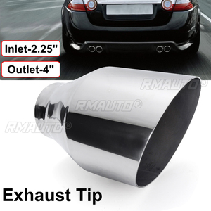 Embout d'échappement universel pour voiture 57mm-101mm, silencieux de tuyau d'échappement automobile, embout de sortie à coupe angulaire, entrée 2.25 pouces, 4 sorties - Product Image 1