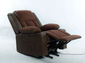 Couverture en cuir de meubles chaise inclinable multi-positions réglable de style européen <span class=keywords><strong>pour</strong></span> personnes âgées avec massage chauffant - Product Image 3
