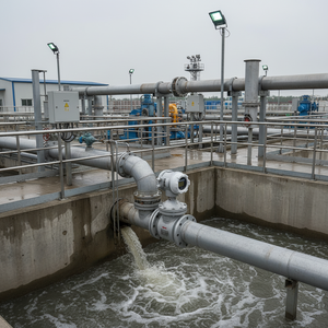 Medidor de Vazão Eletromagnético Digital em Aço Inoxidável de Alta Precisão (+/-0,5%) com Conexão Flangeada para Medição de Resíduos Líquidos DN20-600 - Product Image 1