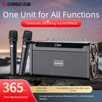 QQY All-in-One Outdoor Karaoke-Lautsprecher mit Schultergurten, kabellos für 2 Mikrofone, HD-Ausgang, mobile Liedbestellung für Sport