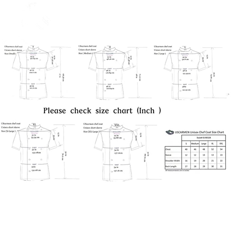 Unisex Wholesale Chef Jacket with Chef Uniform for Restaurant