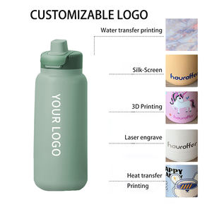 Houroffer Personnalisé Gym Boisson Sport Isolé Double Paroi Large Bouche En Acier Inoxydable Fiole À Vide Bouteille D'eau - Product Image 3