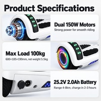 Hoverboard auto-équilibrant LED amusant avec Bluetooth pour le divertissement et le plaisir quotidien