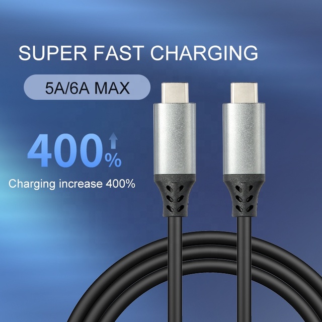 100W PD 5A Fast Charging USB-C to Type-C Cable with Pure Copper Conductor and Aluminum Alloy for Mobile Phones