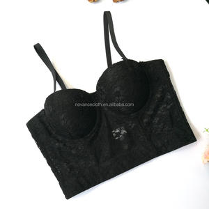 Novance – Top tubulaire Sexy grande taille pour <span class=keywords><strong>Femme</strong></span>, débardeur en dentelle, caraco transparent en Coton - Product Image 3