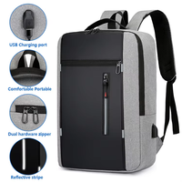 Mochila de Viaje de Gran Capacidad, Moderna, para Negocios, con Puerto de Carga USB, Personalizable, Impermeable, de Oxford, para Portátil