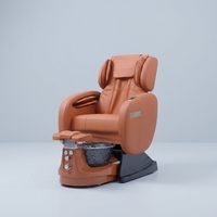 Fauteuil de pédicure moderne de luxe pour salon de manucure, avec massage par vibration et bain à remous, siège inclinable réglable, mobilier de salon de manucure sans tuyauterie