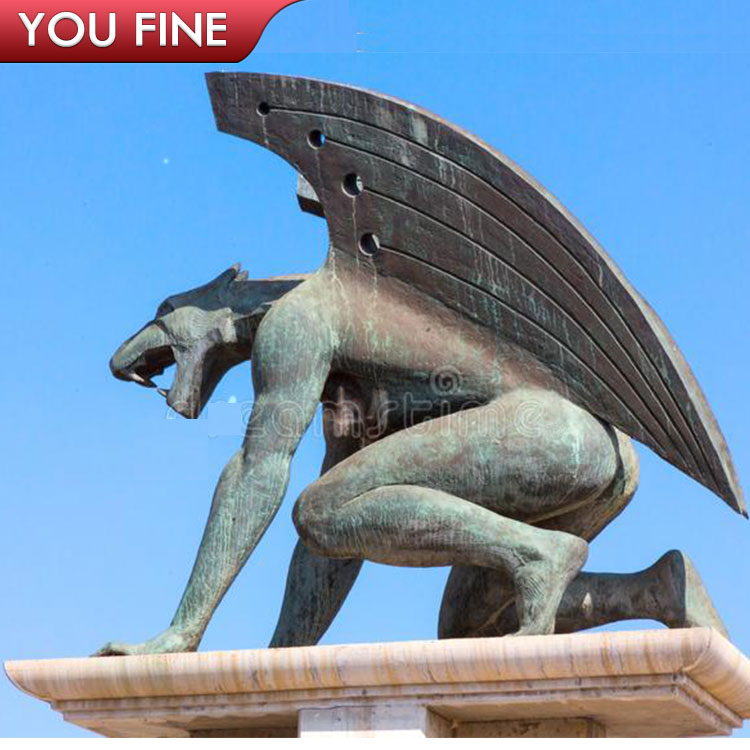 Famous Garden Animal Life Size Bronze Gargoyle Statues