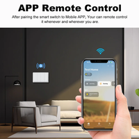 Interrupteur intelligent Wi-Fi Matter, fil neutre en option, interrupteur standard américain, interrupteur à bouton-poussoir, compatible avec Tuya Alexa