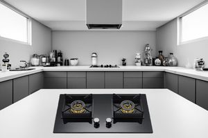 เตาแก๊สสแตนเลสคุณภาพสูงขายดี 2 หัวเตา แบบฝัง พร้อมกระจกนิรภัย - Product Image 5