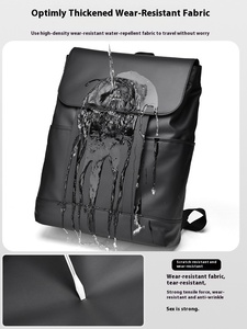 Haut de gamme hommes léger PU sac à dos élégant luxe multifonctionnel <span class=keywords><strong>ordinateur</strong></span> sac <span class=keywords><strong>pour</strong></span> voyage d'affaires fermeture éclair 30L petit - Product Image 4