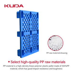 KUDA 1210A-WGQX plastik palet dört yönlü giriş tipi sanayi iç içe ızgara plastik palet için depo lojistik 1200x1000x140mm - Product Image 4