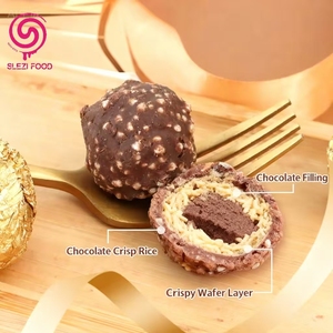 Bombones <span class=keywords><strong>de</strong></span> Chocolate Sólido Estilo Noble, Formas Decorativas, Dulces Asiáticos, Empaquetado a Granel, Bola Dorada con <span class=keywords><strong>Almendras</strong></span> - Product Image 4