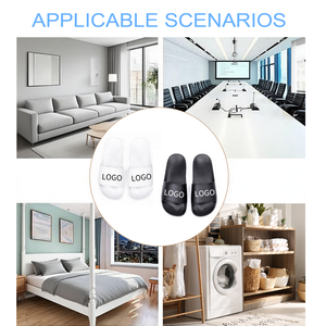 Pantoufles d'<span class=keywords><strong>hiver</strong></span> <span class=keywords><strong>en</strong></span> peluche antidérapantes personnalisées avec logo OEM, motifs fruits, animaux, Noël, Halloween, pour femmes et hommes, pour la maison, l'hôtel - Product Image 4