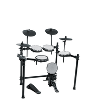 Ensemble de batterie électrique débutant professionnel batterie de Jazz en peau de maille portable avec têtes de batterie en caoutchouc pour la pratique à domicile