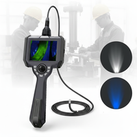 Vidéoscope HD à lumière UV blanche, caméra de diagnostic à teinture ultraviolette, endoscope orientable à 360° pour la détection de fissures dans les conduites de gaz, 3,9 mm