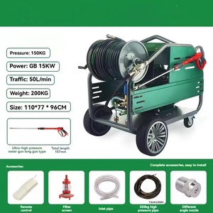 เครื่องทำความสะอาดแบบใช้มือกดสำหรับท่อระบายแรงดันสูงและชุดเครื่องมือระบายน้ำในคลอง - Product Image 3