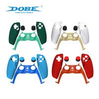 DOBE Kit de protection 4 en 1, accessoire de décoration, poignée de pouce, coque de remplacement, étui en silicone pour manette DualSense PS5