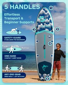 Planche de <span class=keywords><strong>paddle</strong></span> <span class=keywords><strong>gonflable</strong></span> pour la pêche et le tourisme, 335*86*15cm, avec accessoires - Product Image 3
