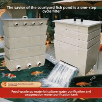 Système de filtration de bassin ultra-silencieux pour l'extérieur, boîte biofiltre à écoulement goutte-à-goutte pour Koi et grands bassins de jardin avec circulation de l'eau