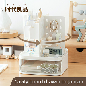 Rotatable Stationery <strong>Storage</strong> Rack Desktop Multi-functional <strong>Shelf</strong> <strong>Storage</strong> <strong>Box</strong> for Office Desktables - Product Image 2