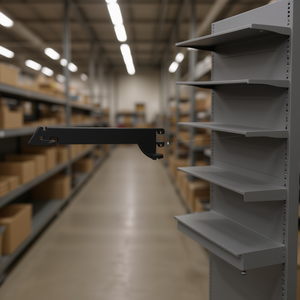 Elite Bracket 40cm Metal Iron Dark Gray Shelf Support for Store Shelves Display Stands - Product Image 2