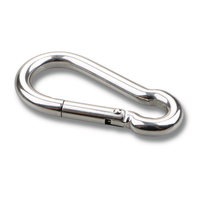 Mousqueton à ressort robuste pour chien, mousqueton carré 50 mm, attache rapide, finition simple, connexion pour câble métallique
