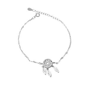 फैशन S925 स्टर्लिंग चांदी सपना पकड़ने पायल महिलाओं के लिए लटकना फूल पत्तियां पार लिंक चेन पायल गैर धूमिल - Product Image 6