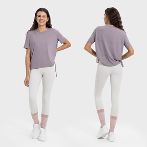 Top transpirable de <span class=keywords><strong>autocultivo</strong></span> holgado de manga larga estilo Lulu para mujer, top de entrenamiento para fitness y yoga para mujer - Product Image 3