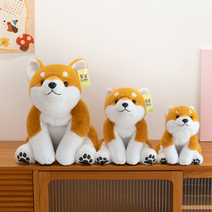 Nuevos juguetes de piel de animales de peluche-Figuras lindas de perro <span class=keywords><strong>Shiba</strong></span> <span class=keywords><strong>Inu</strong></span> para regalos de niños - Product Image 2