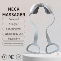 Masseur de cou 3D à pétrissage avec chaleur et lumière rouge pour soulager les douleurs cervicales et les nœuds musculaires, rechargeable par USB